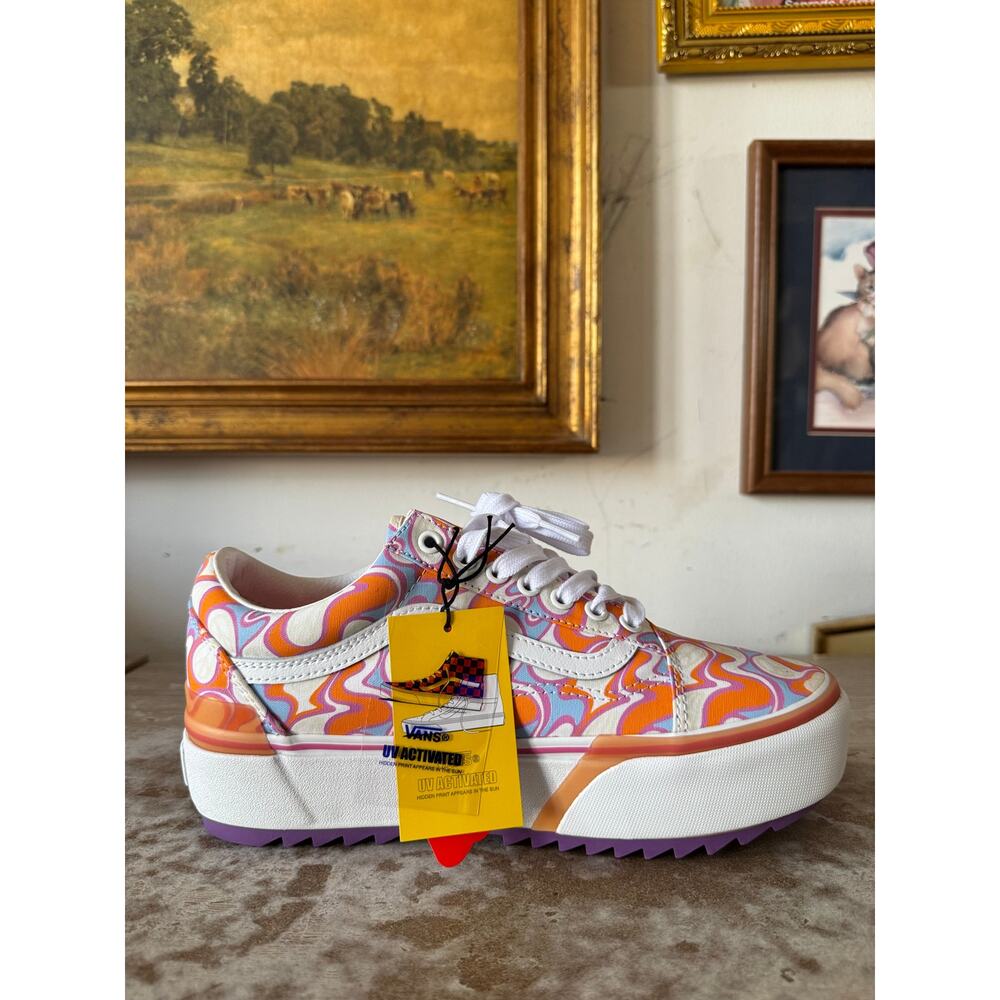 NWT Vans Old Skool Stacked UV Ink Peach Mens 8 Womens 9.5 w box - Picture 7 of 9